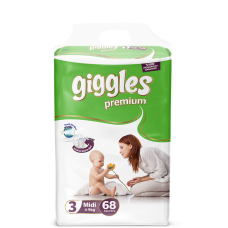Giggles Premium Belt Jumbo Pack 4-9 Kg Midi 68 Pcs L-61